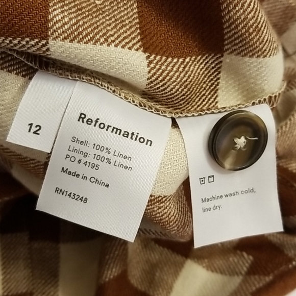 Reformation Coconut Havana Romper size 12 - Picture 8 of 8